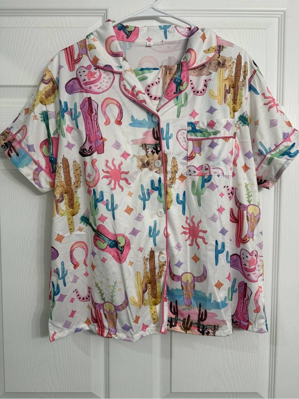 Desert Print Short Sleeve Pajama Set
